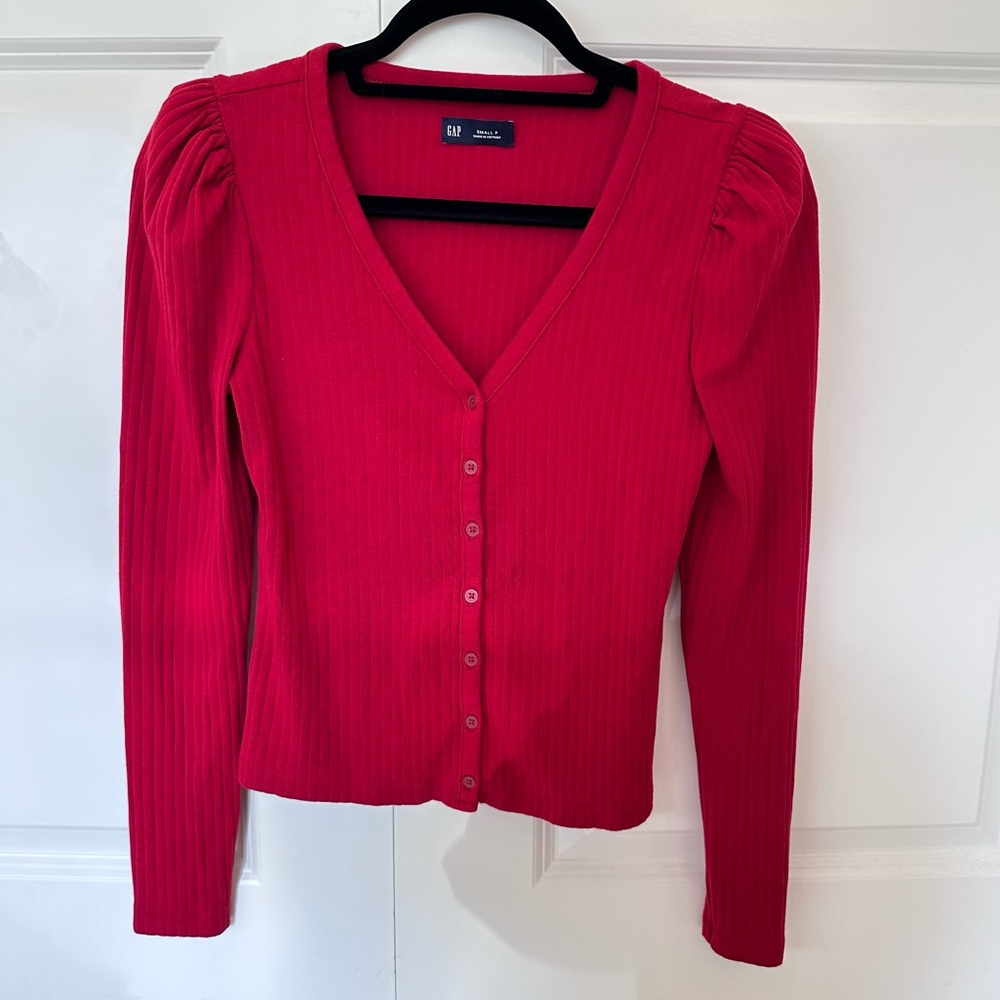 Petite Small Gap ribbed cardigan